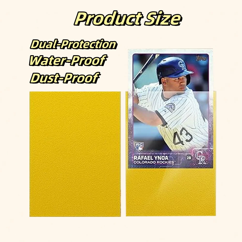66×91mm 100 Pcs Frosted Card Sleeves Standard Size Protective Sleeves for PCTG Card Game Cards Cover for Football Cards