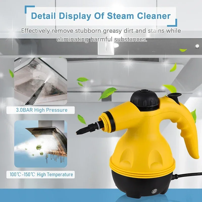 Handheld High Temperature And Pressure Sterilization Electric Steam Cleaner Air Conditioning Kitchen Hood Car Cleaning Machine