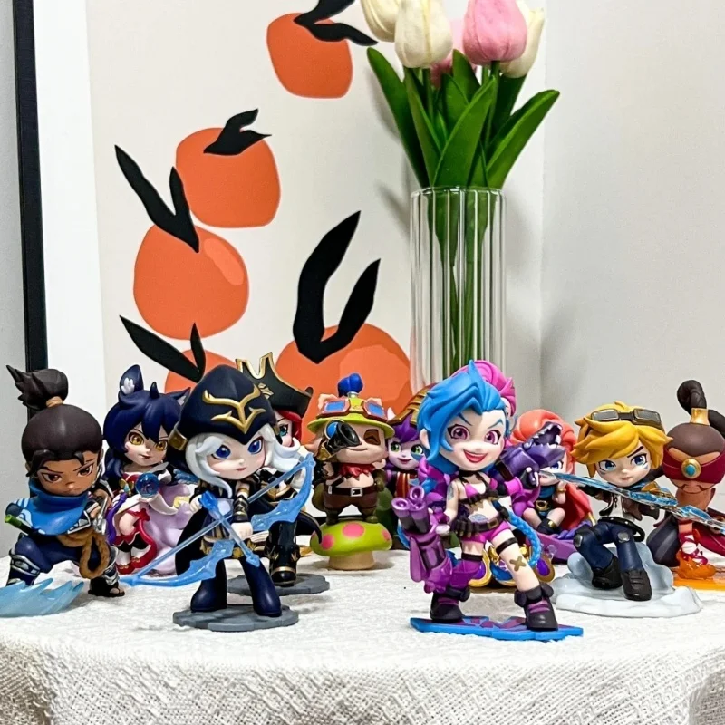 Originale Lol League Of Legends Classic Character Series Jinx Anime Figure Handmade jinjesi Ali periferiche Area Model Toy Doll