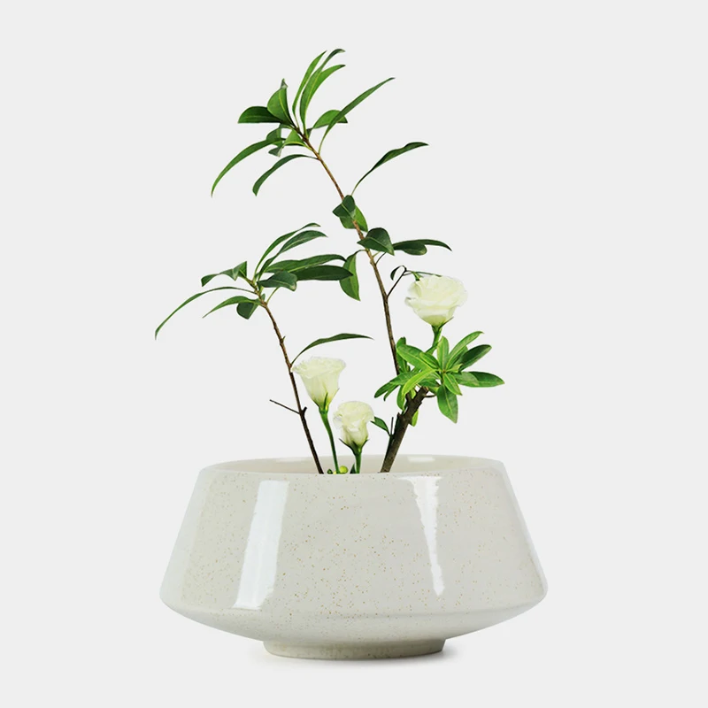 

New Modern Round Kiln Hydroponic Bowl Ceramic Succulents Flower Pot Desktop Ornaments Handicrafts Home Garden Decor