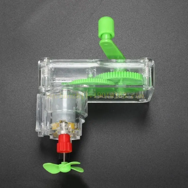 62KA Mini School DIY Motor Electric Generator Assembled Hand-cranked Generator