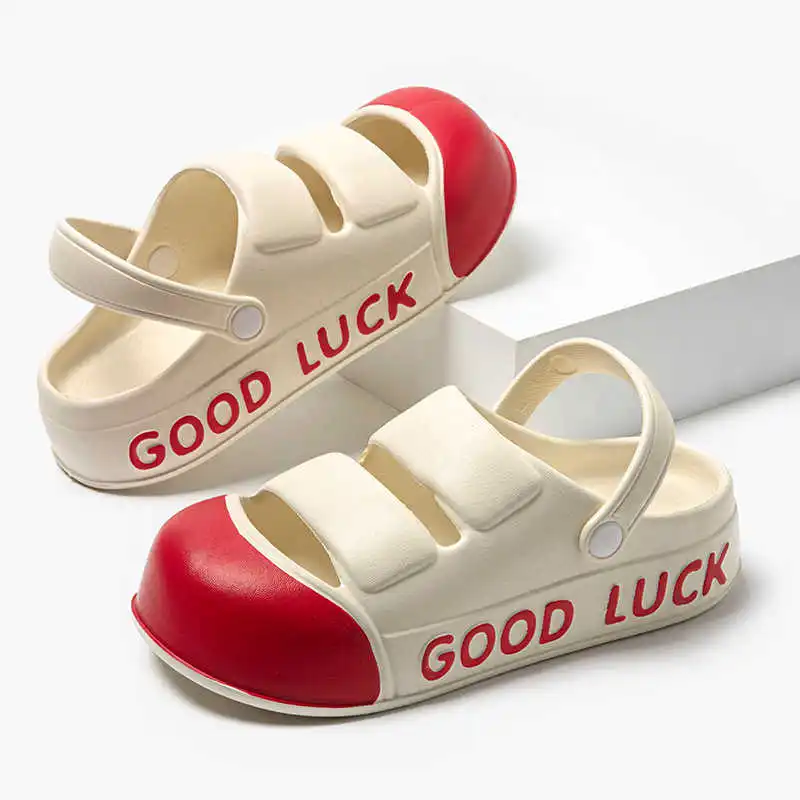 شبشب نسائي خفيف الوزن بدون ظهر، صنادل يومية للأحذية الرياضية الصيفية، أحذية رياضية عصرية Pas Cher #4