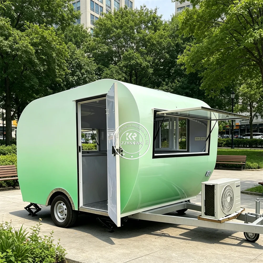 

Street Coffee Truck Fast Food Trailer Mobile Custom Ice Cream Trailer Street Concession Food Truck Full Equipment