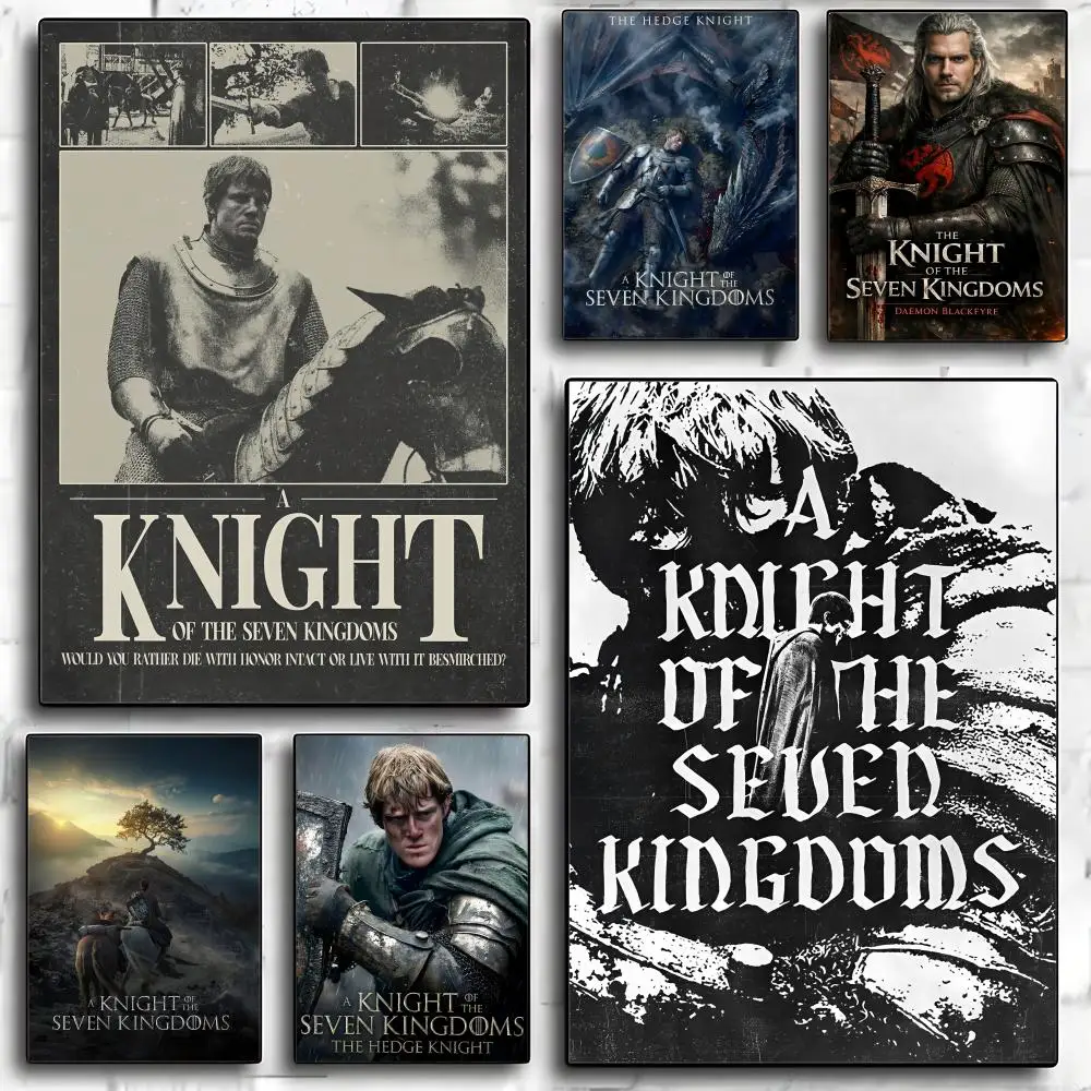 A K-knight of the Seven Kingdoms Poster Modern PP Paper Wall Art Sticker Minimalist Decorative for Cafe Home Wall Decor Gift
