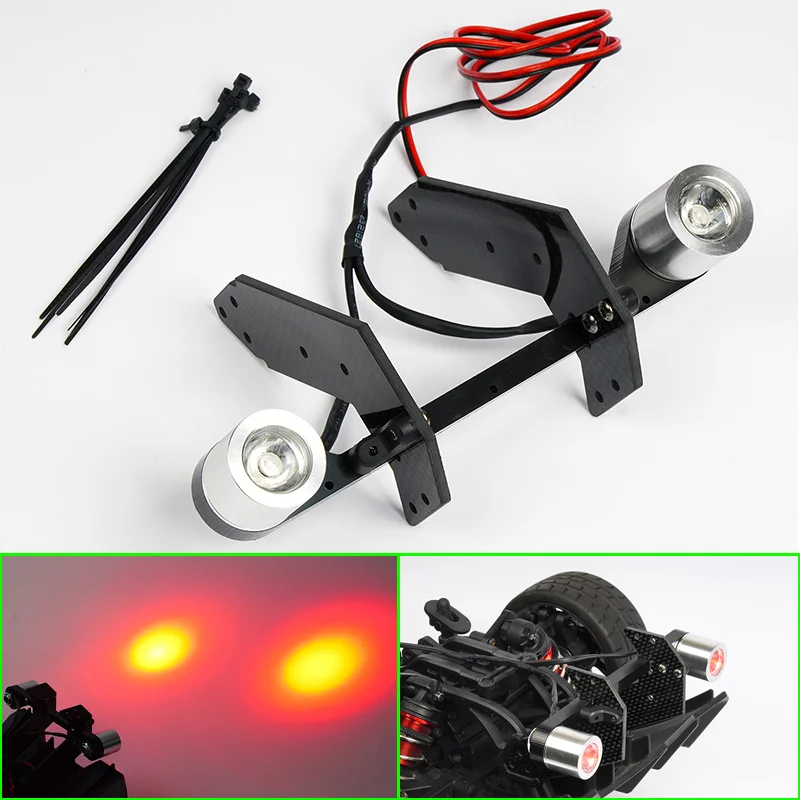 For 1/7 ARRMA LIMITLESS V2 Speed Bash Roller F1 Drift Car Parts LED Simulation Carbon Kine Bracket Taillight Highlight