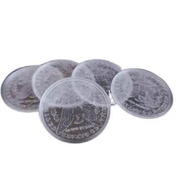 Magic Accessories Transparent Coin Morgan Dollar/ Half Dollar Version Close Up Magic Tricks Illusions Gimmick Coin&Shell Funny