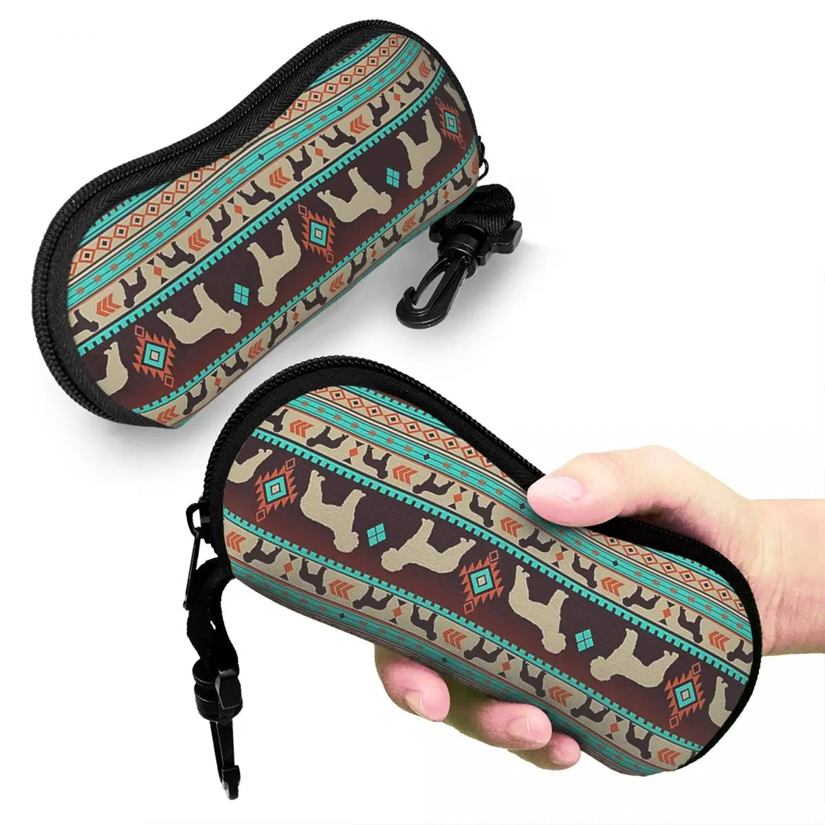 

Boho Dogs Lagotto Romagnolo Sunset Shell Glasses Case Portable Sunglasses Box Women Men Soft Eyeglass Bag Pouch