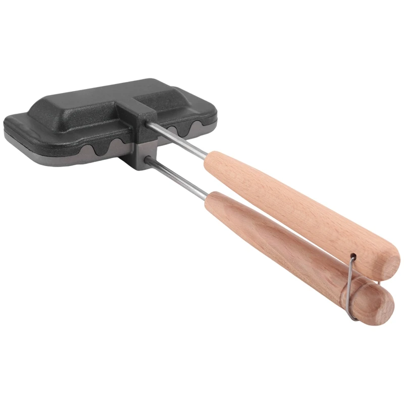 Nonstick เคลือบกระทะพาย Maker เครื่องมือห้องครัวที่ถอดออกได้แบบพกพา Fast เครื่องทําความร้อนเหล็กหล่อสี่เหลี่ยมผืนผ้าสําหรับมัฟฟินแพนเค้กอาหารกลางวัน