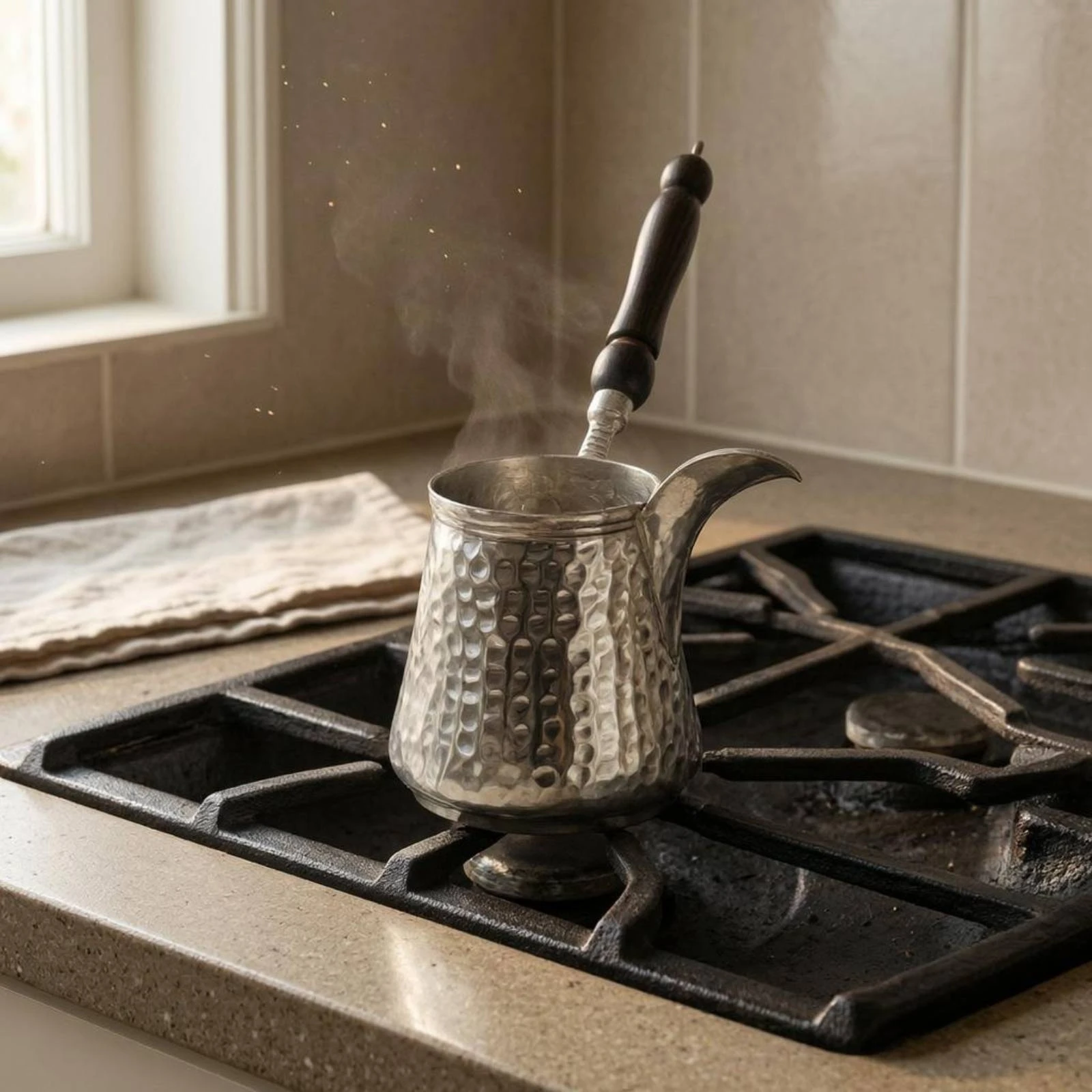 

Turkish Coffee Pot Metal Fittings Cezve Copper Coffee Pot Compact Tableware Easy to Clean