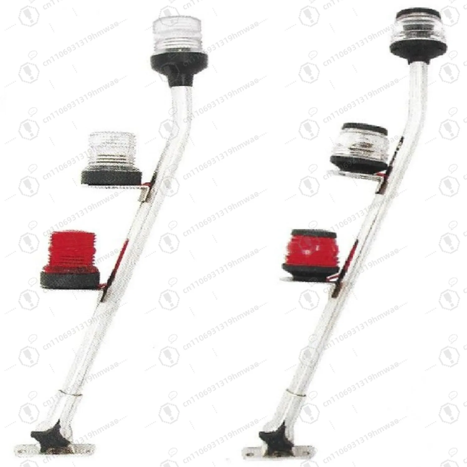 

Морской двухцветный навигационный фонарь (белый/красный) с кольцевым светом, дальность видимости 2 морских мили, складной длинный шест, для лодок, понтонов, яхт, скитеров