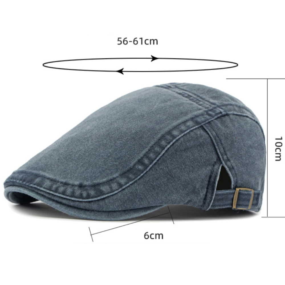 

HT4381 Berets for Men Women Classic Artist Painter Beret Hat Male Female Solid Washed Cotton Ivy Flat Cap Adjustable Beret Caps