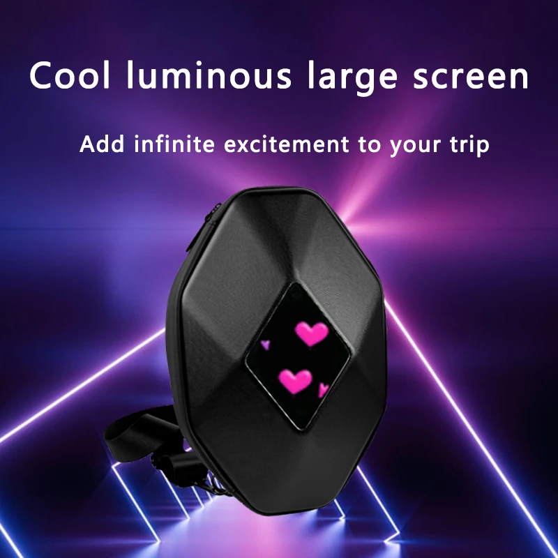 A shoulder bag starlight sports cool LED luminous DIY display waterproof motorcycle riding