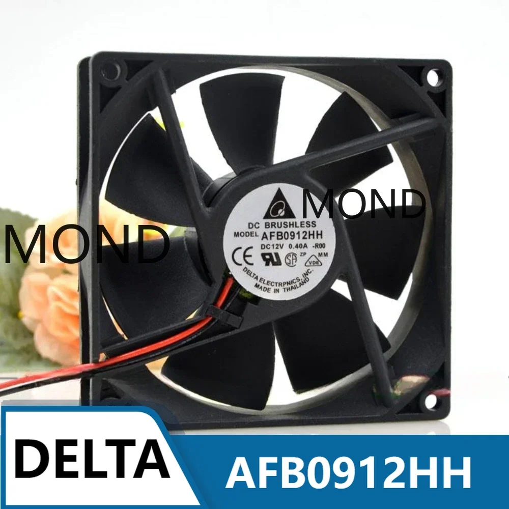 

AFB0912HH DELTA Cooling Fan 0.40A DC12V 9cm 9025 92*92*25MM High Air Volume Dual Ball CPU Chassis 9CM Cooler Original