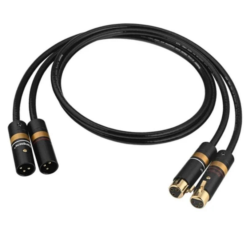 

Pure Silver XLR Cable 3 Pin XLR Female To Male Cable HiFi Stereo Audio Speaker Microphone Amplifier Mixer Balanced Cables