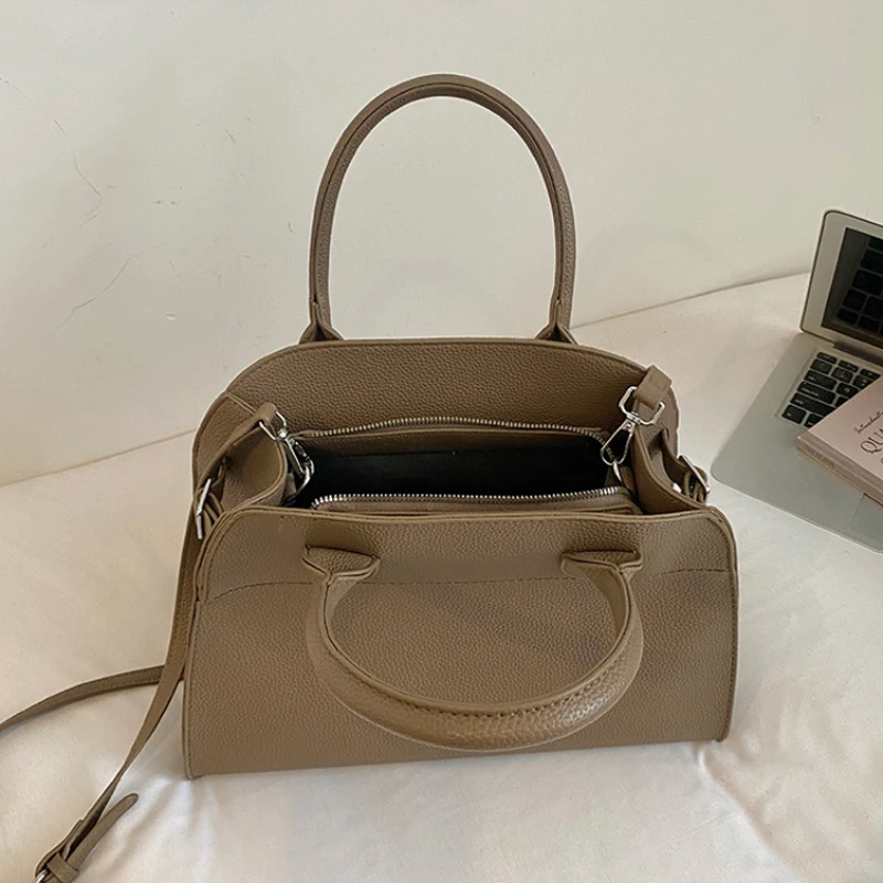 Modische Große Tragetasche, Vielseitige Pendler- und Reise-Schultertasche, Lässige Koreanische Premium-Luxus-Handtasche mit Griff – Detail 25