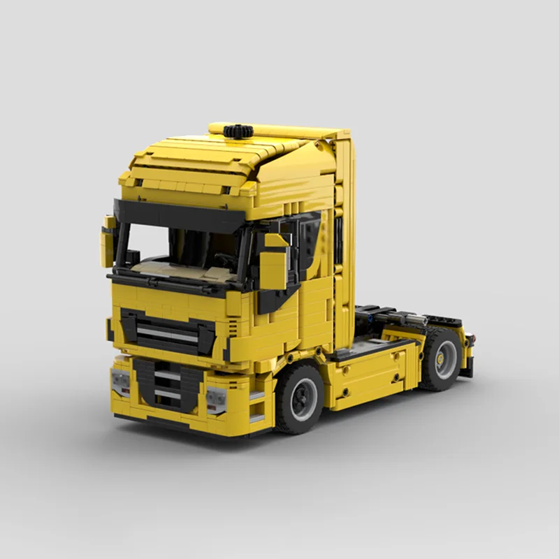City Car Model MOC Building Bricks 500 Heavy-Duty Traction Truck Modular Technology Children Holiday Gifts Assemble Toys Suit