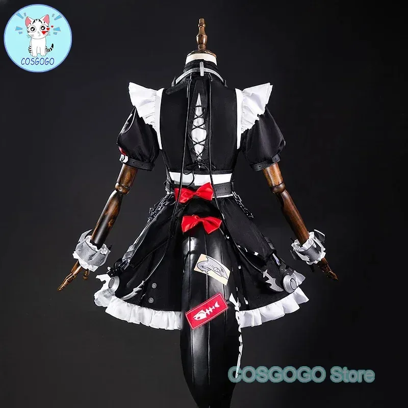 Game Zenless Zone Zero Ellen Joe Victoria Home Economics Maid Attire Cosplay Costume Halloween Outfits Women Anime Clothing Tail