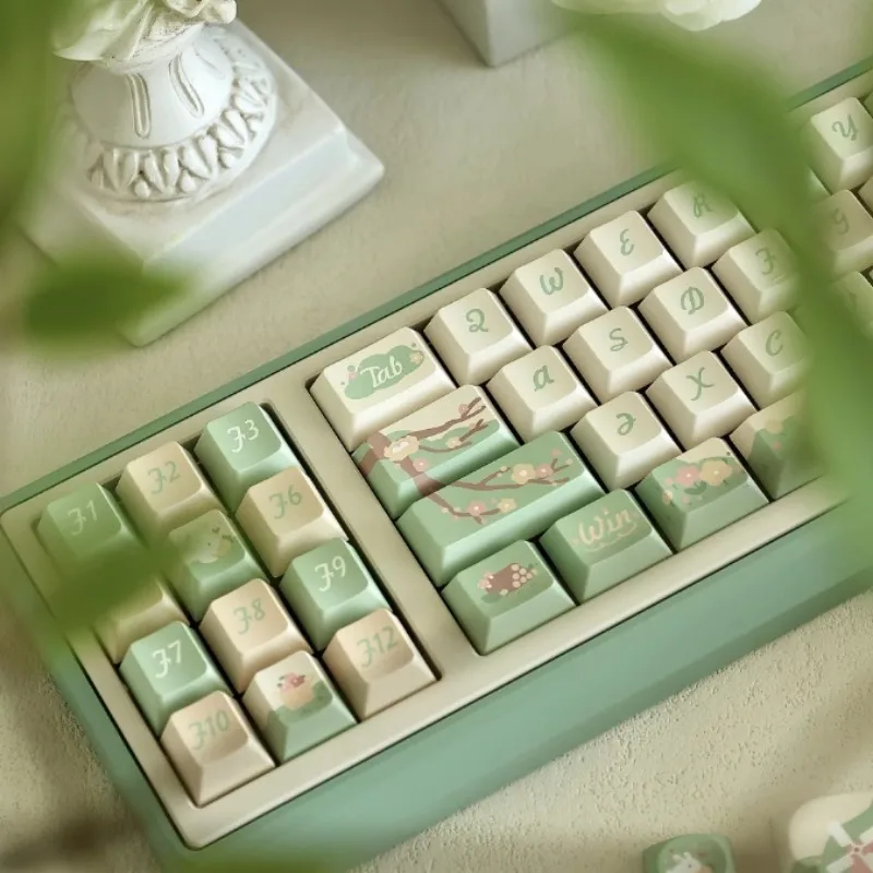 

Bring Spring Theme Keycaps 139 Key PBT Sublimation Cherry Profile Original Handmade Customized Keycap Mechanical Keyboard Gifts