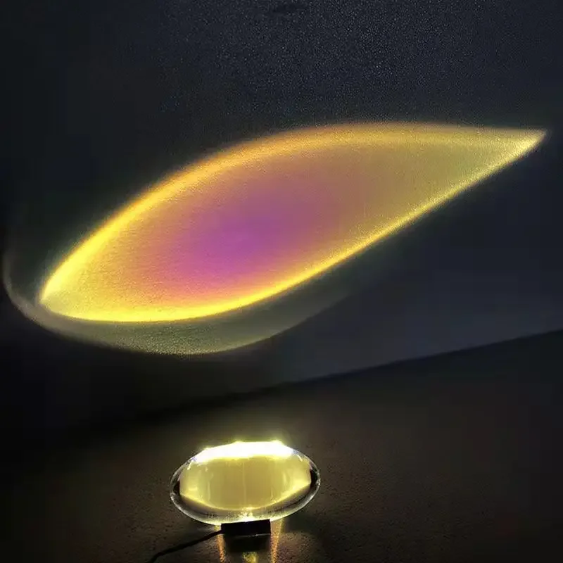 Lampe de table en cristal Angel Eyes, projection créative post-moderne, décoration photo d'intérieur, lampe de table de fond