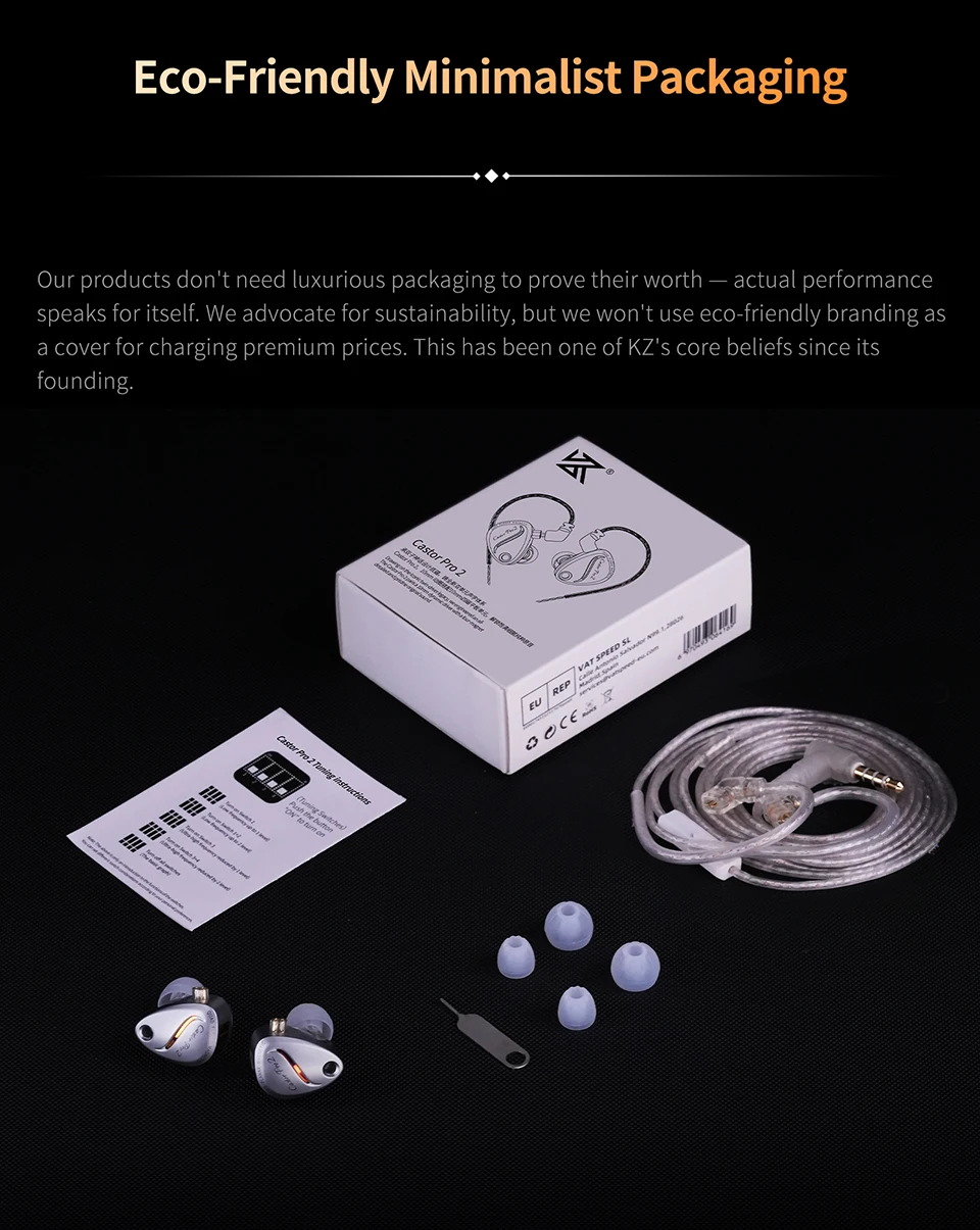 KZ Castor PRO 2 Dynamische + Planare Magnetische Ohrhörer Hochwertige Abstimmbare Kopfhörer Harman Target mit Verbessertem Bass – Detail 18