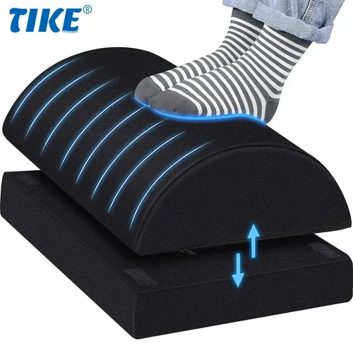 Reposapiés para debajo del escritorio en el trabajo, cómodo taburete para pies con 2 alturas ajustables para oficina, hogar, coche