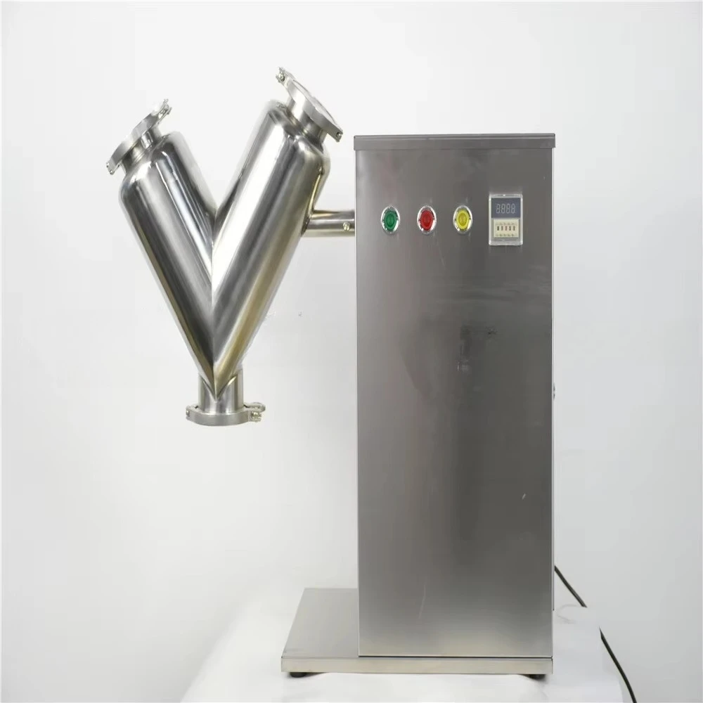 VH-2 Small Laboratory Home Use Automatic  Powder Mixer Blender v Shape Mixer Protein Powder Mixing Machine