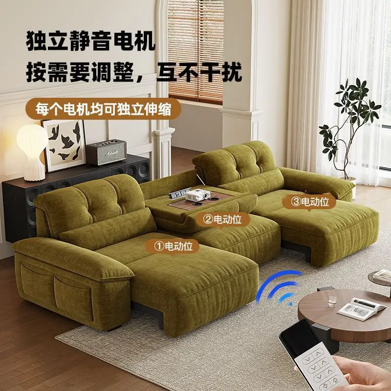 

Electric function flip coffee table living room small apartment against the wall retractable sleeping household sofa bed