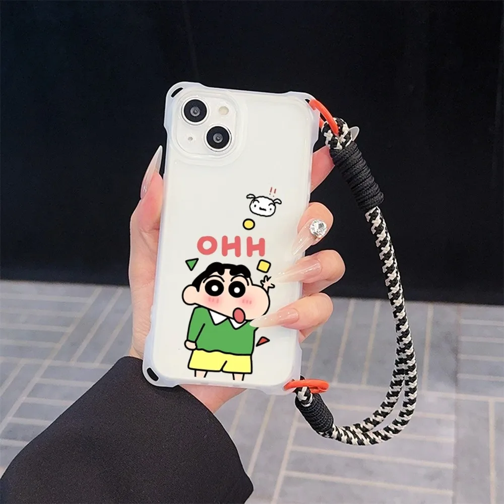 Cute C-crayon S-shin-chan-csc Phone Case For Iphone 11 13 14 15 16 Pro Max X Xr Xs Max Four-corner Anti-fall Shell