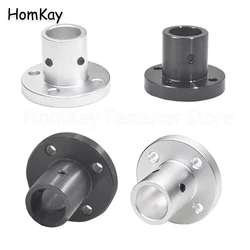 LFH LFC Guide Shaft Support Base Round Flange ID 8mm - 50mm Optical Axis Bracket Aluminum alloy/45# Steel LFH/LFC 8 to 50