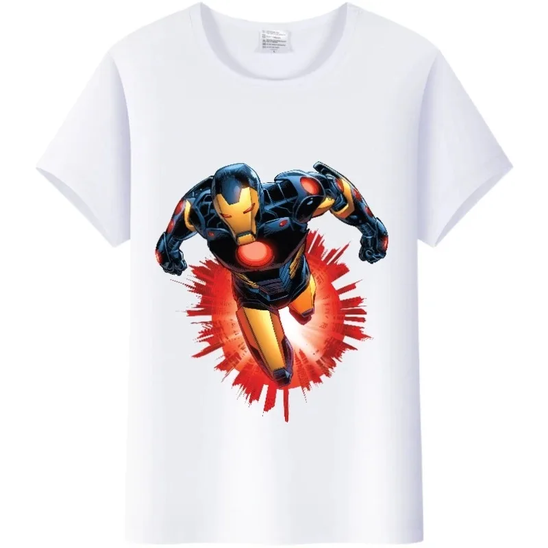 

Casual Summer Blouse Men Tees Marvel Cartoon Iron Man Letter Friends Print Cheap Tops Plus Size T-Shirts Men Short Sleeve Tshirt
