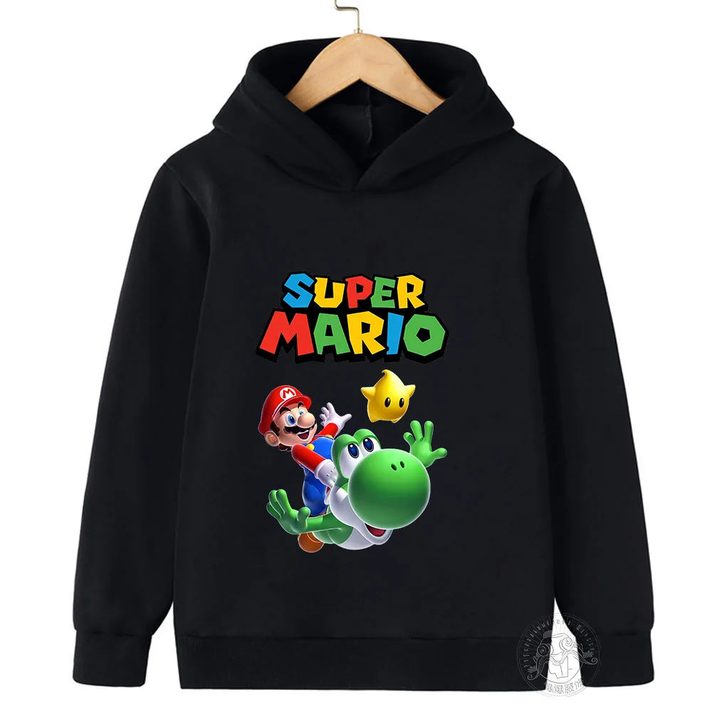 Super Mario creative printed children's clothing street casual brother sweatshirt outdoor sports 3-14 years old brother hoodie