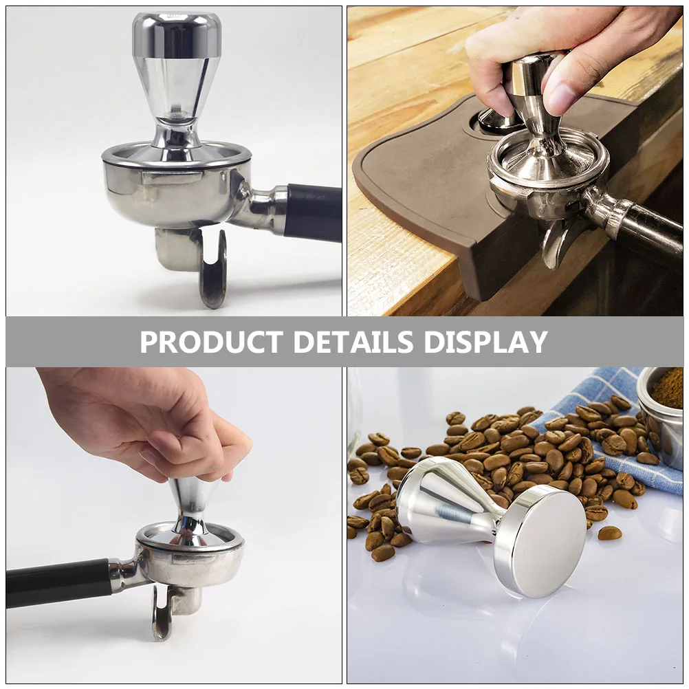 

Stainless Steel Tamper Ergonomic Design Flat Base For Espresso Coffee Powder Pressing Tool Home Cafe Use Coffee Bean Presser