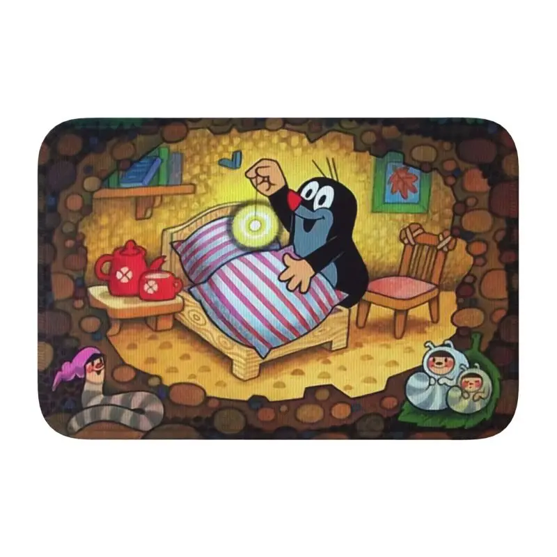 Personalized Kawaii Mole Doormat Mat Anti-Slip Cartoon Krtek Little Maulwurf Bathroom Kitchen Balcony Welcome Rug Carpet Footpad