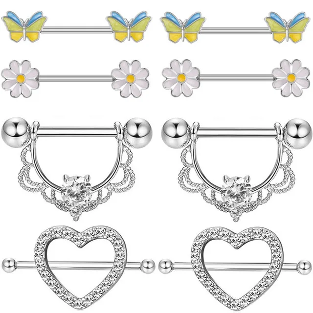 Red Bat Nipple Piercing Set 14G Sexy Spider Nipple Ring Pack For Women Cute Nipple Piercing Jewelry Bulk Body Piercing Pezon Lot