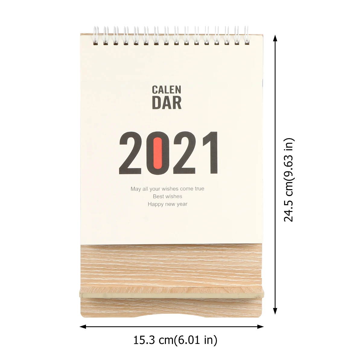 

2021 Mini Wooden Desktop Stand Up Paper Coil Calendar For Office Home Decor Multifunctional Table Calendar Paper Gift