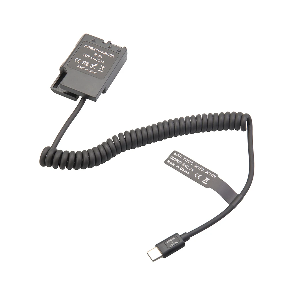 Typ-C PD Dummy-Akku-Kit für Fujifilm Canon Nikon Sony Panasonic, 9V Powerbank zu 7,4-8,4V für Akkuanzeige – Detail 16