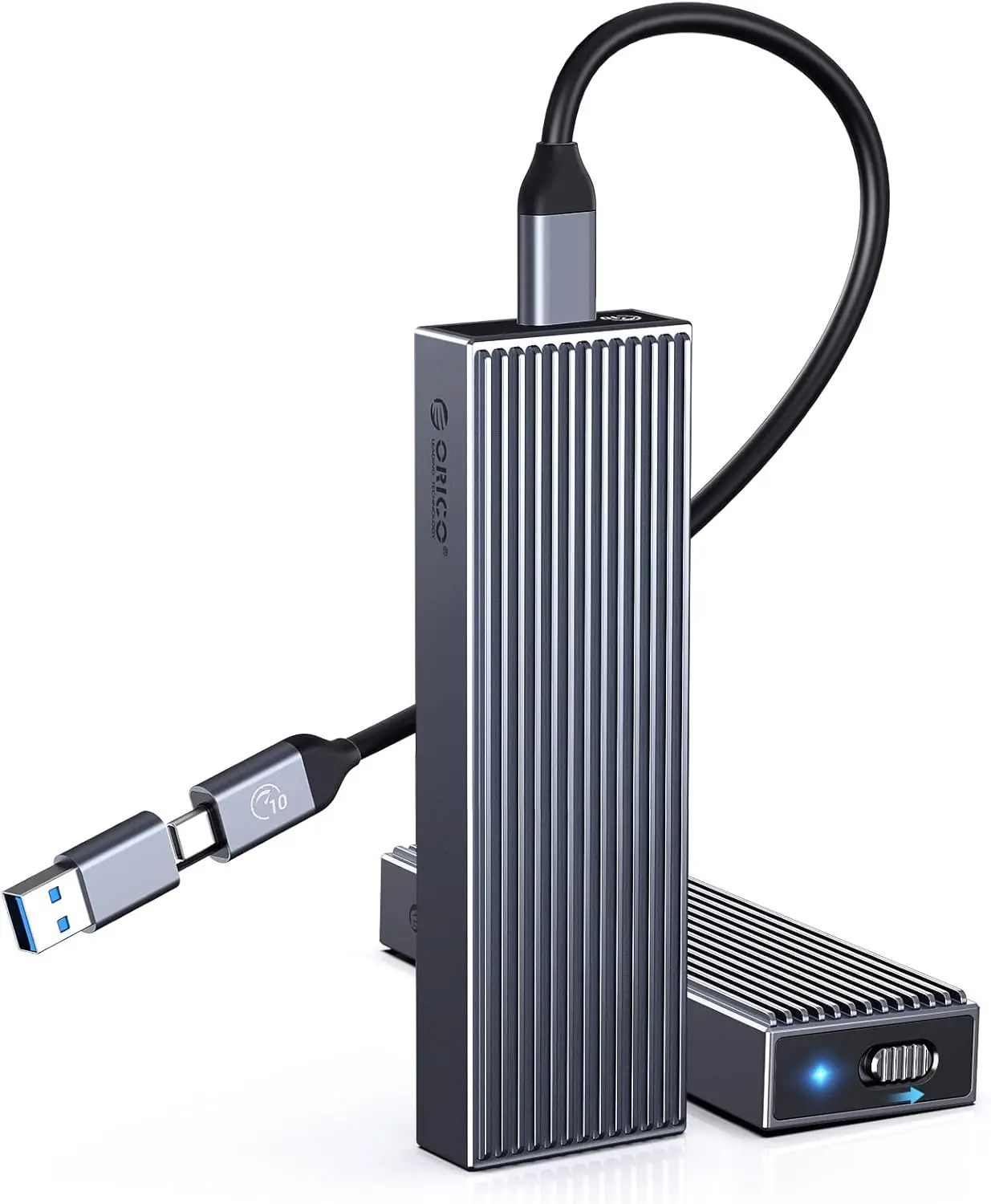 

10Gbps USB-C M.2 NVMe SSD Enclosure, Tool-Free, Supports 2230/2242/2260/2280