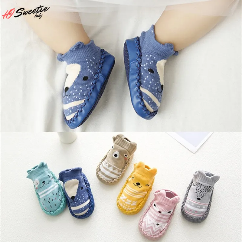 Fashion Baby Socks Rubber Soles Newborn Sock Autumn Winter Children Non-slip Soft Sole Socks