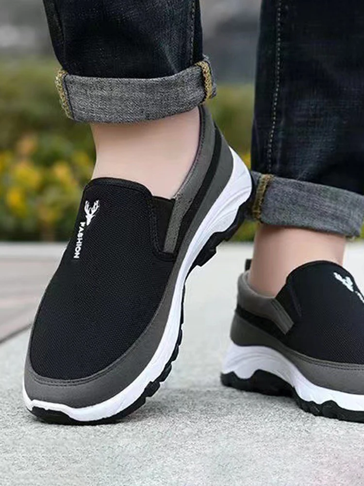 AliExpress Shunmaii Men Penny Boat Shoes Sports Shoes Breathable Orthopedic Travel Plimsolls Slip On Non-Slip for Outdoor Activity Hiking Walking