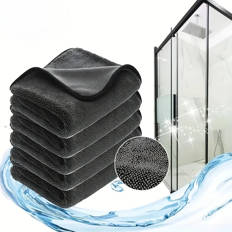 6PCS Magic Microfiber Cleaning Cloth - No Trace or Surface Damage, Soft and Ultra Fine, Quick Drying, Strong Water Absorption