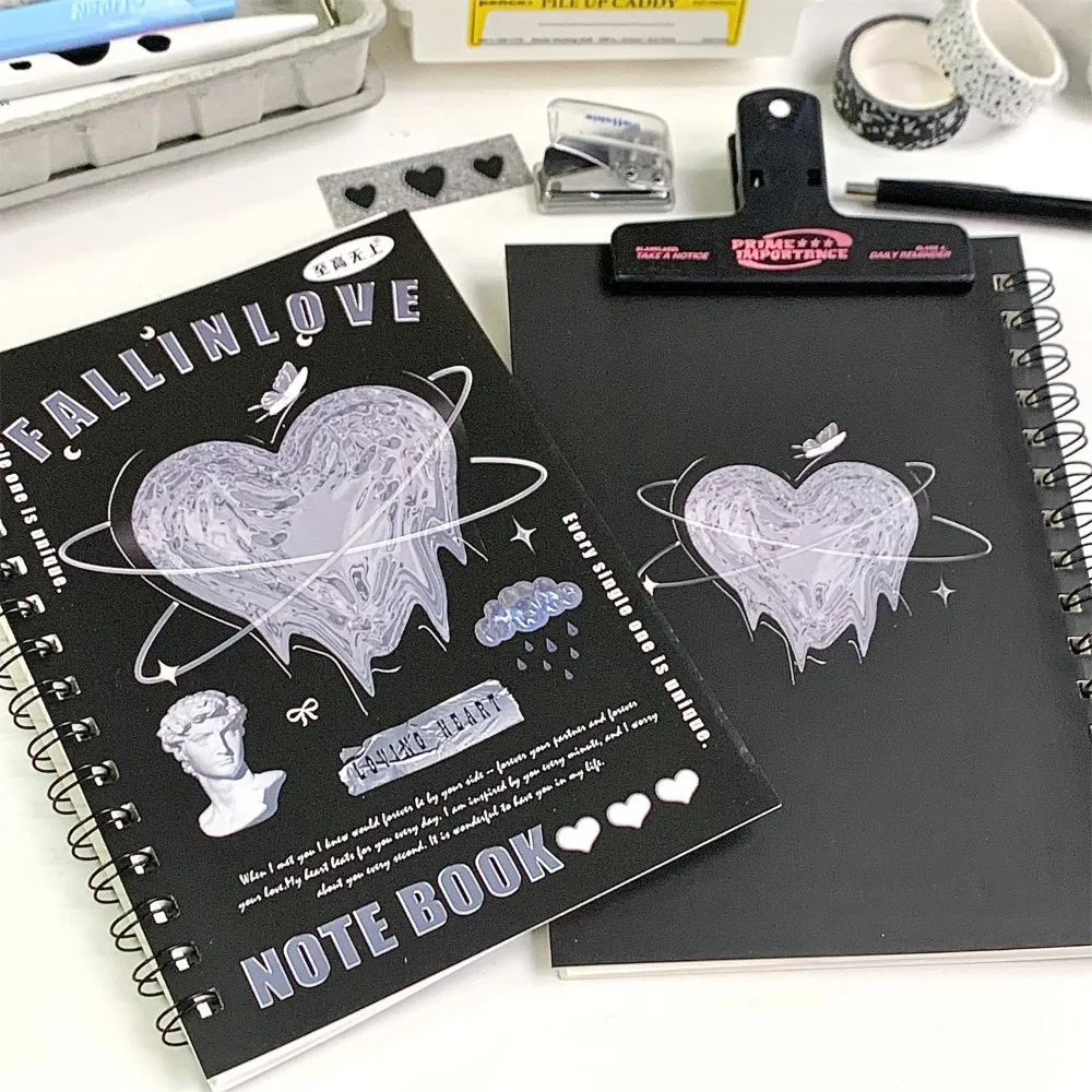 Manuale A5 Blocco note Bobina Notapad 50 fogli Y2K Vintage A5 Notebook Stile americano INS Stile americano Notebook Accessori per ufficio