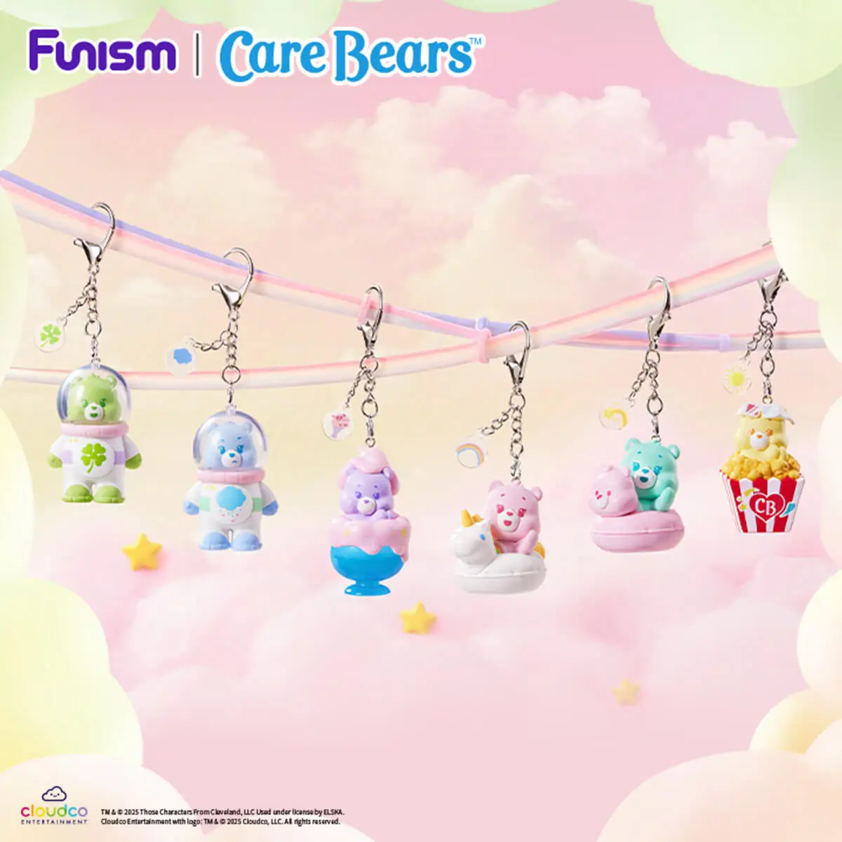 

FUNISM Care Bears Series Keychain Blind Box Figure Cute Gift for Kids Birthday Party Action Toy Collectible Figure Cute Gift