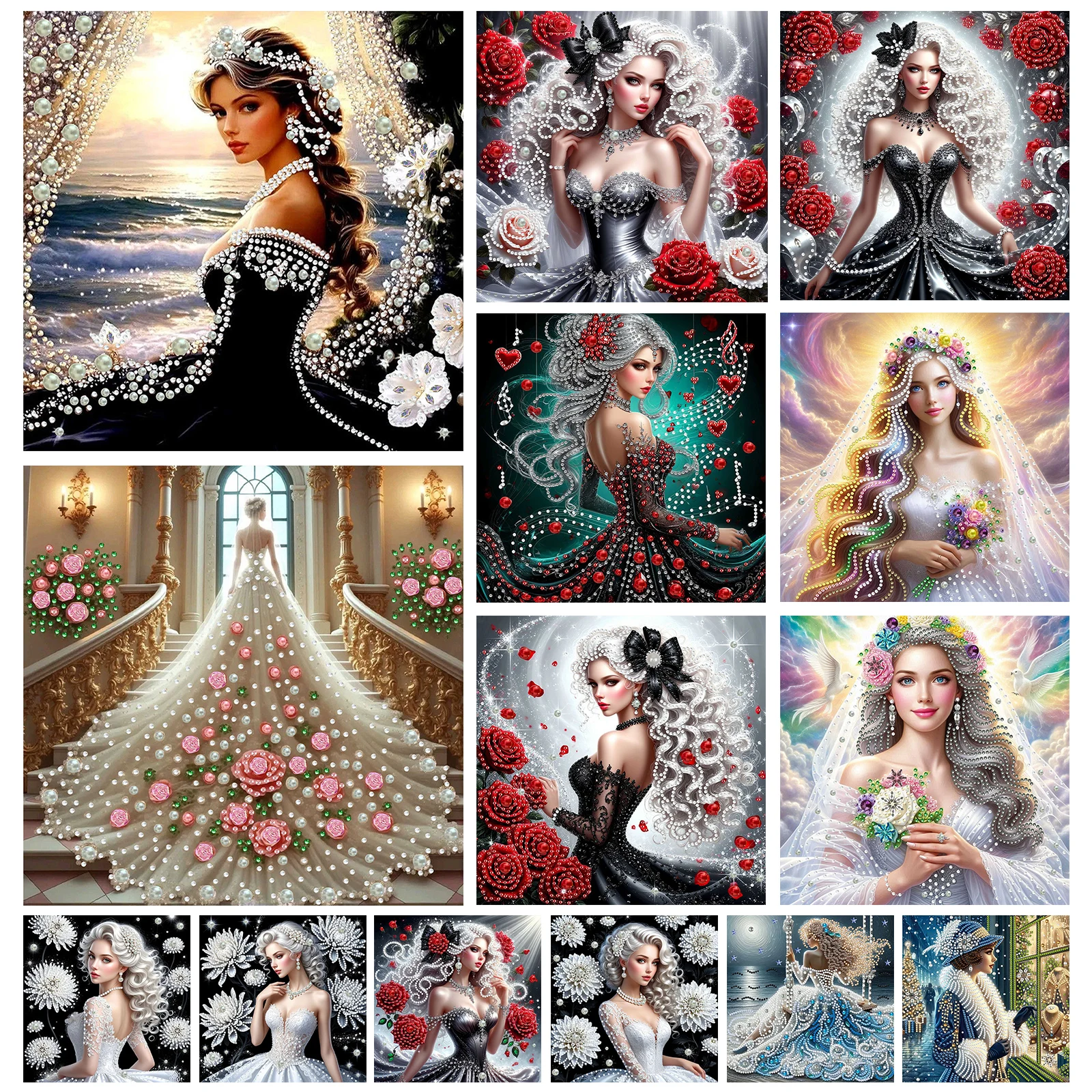 

Beauty Special Shaped 5D DIY Partial Drill Diamonds Paintings Gem Art for Adults Home Decor Crystal Diamond Art 11.81x11.81inch