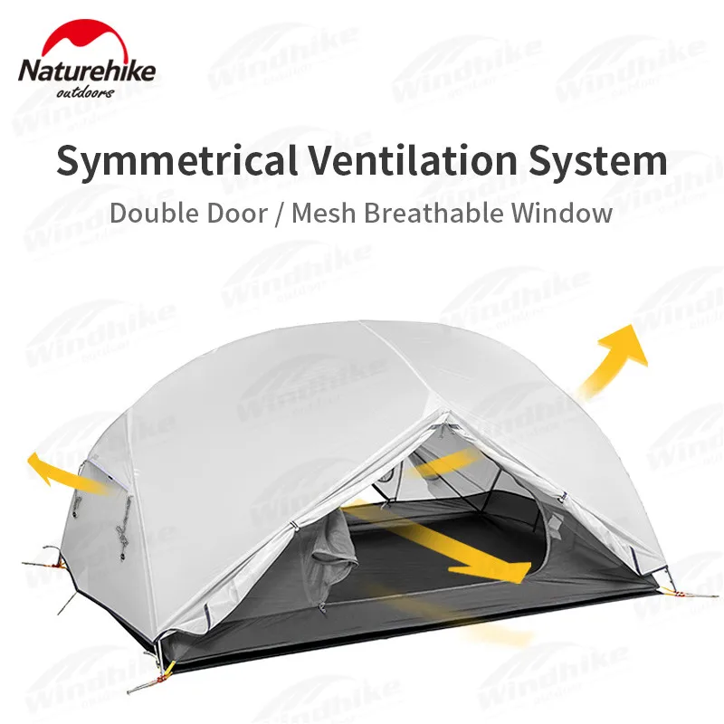 Imagem -02 - Naturehike-mongar Tenda Ultraleve Dupla Camada Barraca de Acampamento para Pessoas Impermeável Caminhada Viagem 4000 mm Leve