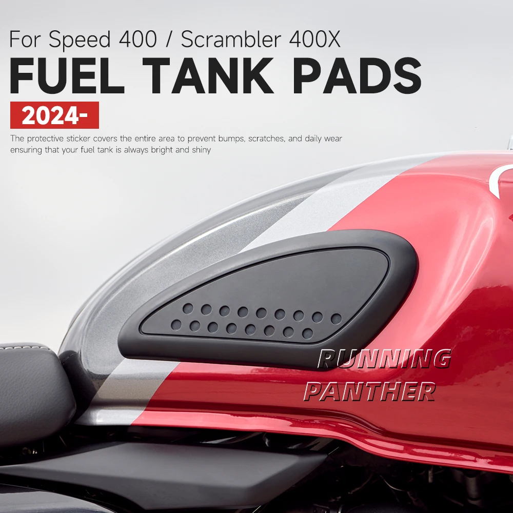 For Speed SPEED 400 For Scrambler 400X 2024 2025 Motorcycle New Rubber Fuel Tank Sticker Pad Anti Slip Traction Decal Kit