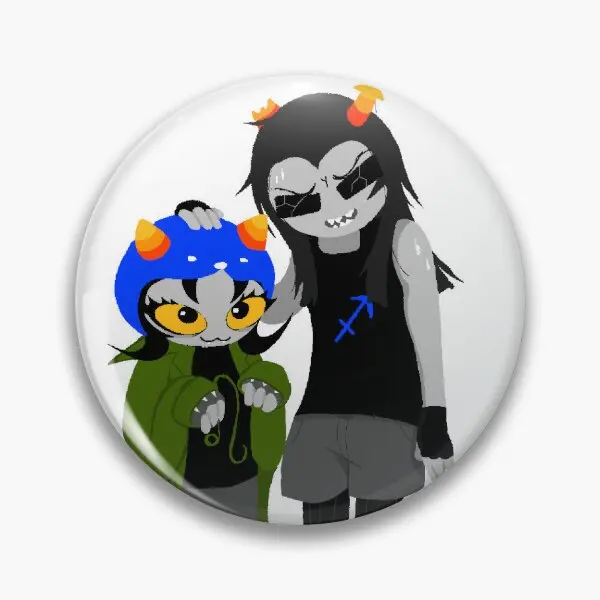 Nepeta y Equius Pin de botón suave insignia broche de dibujos animados de Metal lindo regalo ropa joyería amante de la moda divertido Collar solapa Pin
