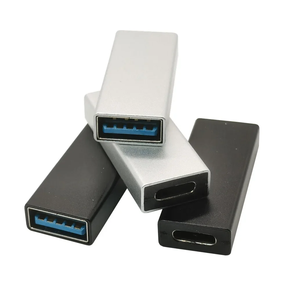 1pc USB 3.0 Coupler Female to USB Type C Female Adapter Super Speed USB3.0 Type-C Extender Connection Converter