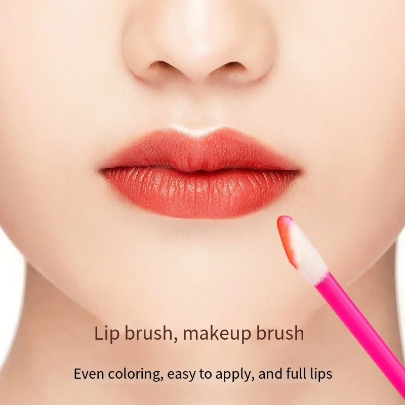 50-2000Pcs Rosa Einweg Lippen Pinsel Volle Größe Lippenstifte Lippen Pinsel Mascara Applikator Lippenstift Zauberstäbe Set Kosmetik Make-Up-Tool