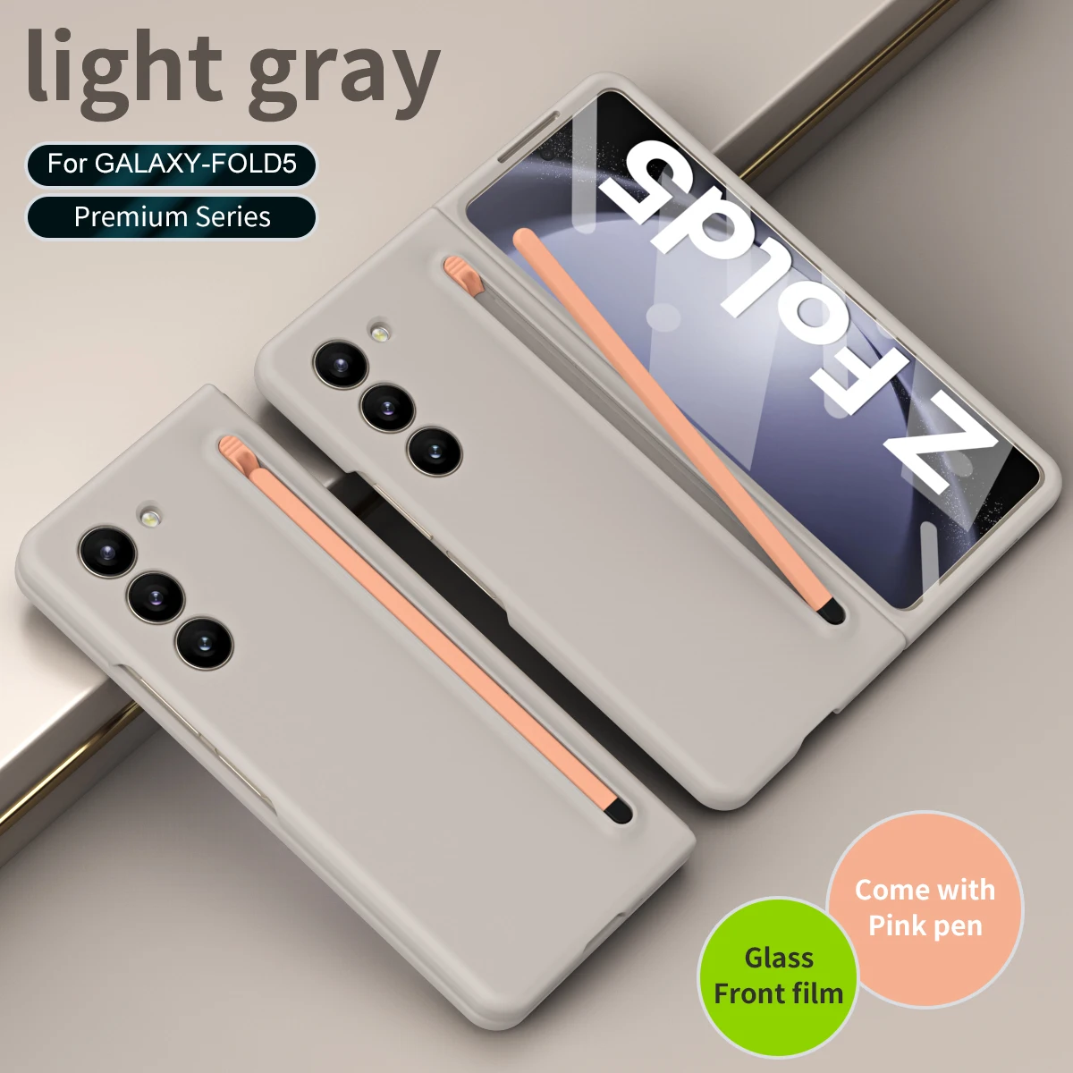 

For Samsung Galaxy Z Fold 6 5 Case Hinge Colorful With Touch Pen Cases Fold 4 3 2 360 Full Screen Protector Tempered Film Cover