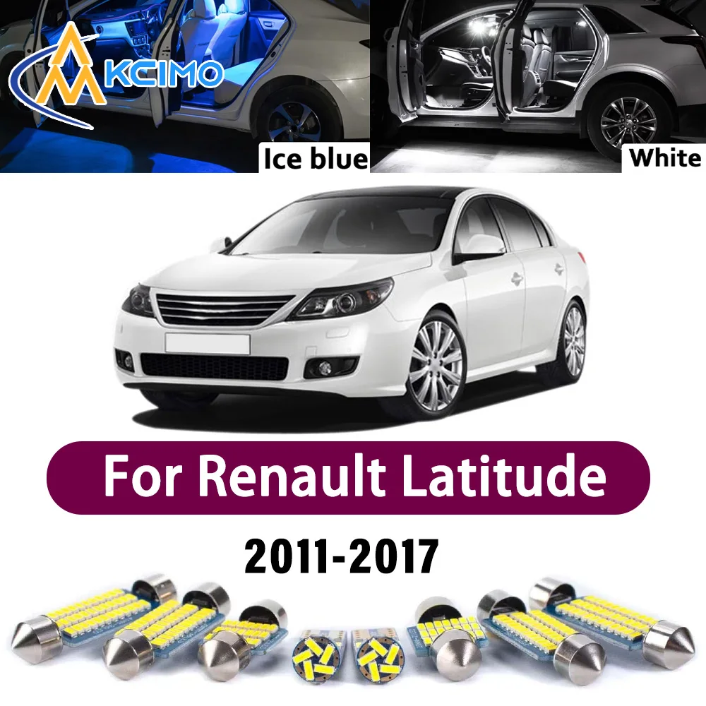 

High Lumen CANBUS Error Free LED Interior Light Kit For Renault Latitude 2011-2017 Door Trunk Reading Dome Lamp Bulbs Set
